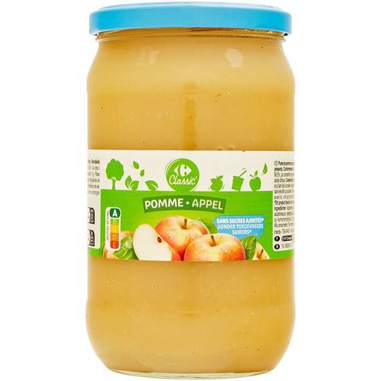 Carrefour Classic' - Compote pomme sans sucres ajoutés