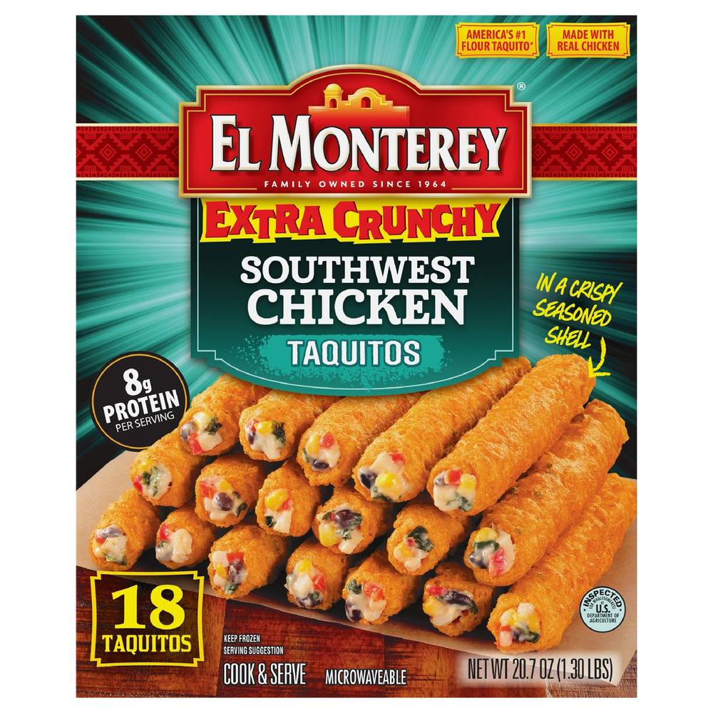 El Monterey Extra Crunchy Southwest Chicken Taquitos (18 ct)