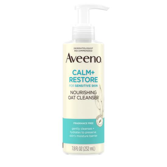 Aveeno Calm + Restore Gentle Nourishing Oat Face Cleanser, 7.8 OZ