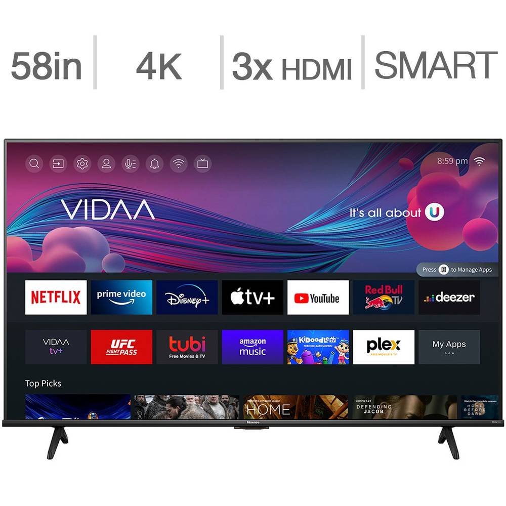 Hisense - Classe 58 Po - Série A6Kv - Téléviseur Del 4K Uhd