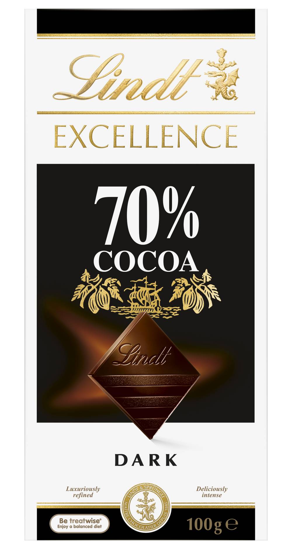 Lindt Excellence 70%25 Cocoa Dark Chocolate (100g)