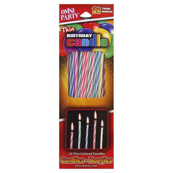 Omni Party Thin Birthday Candles (24 ct)