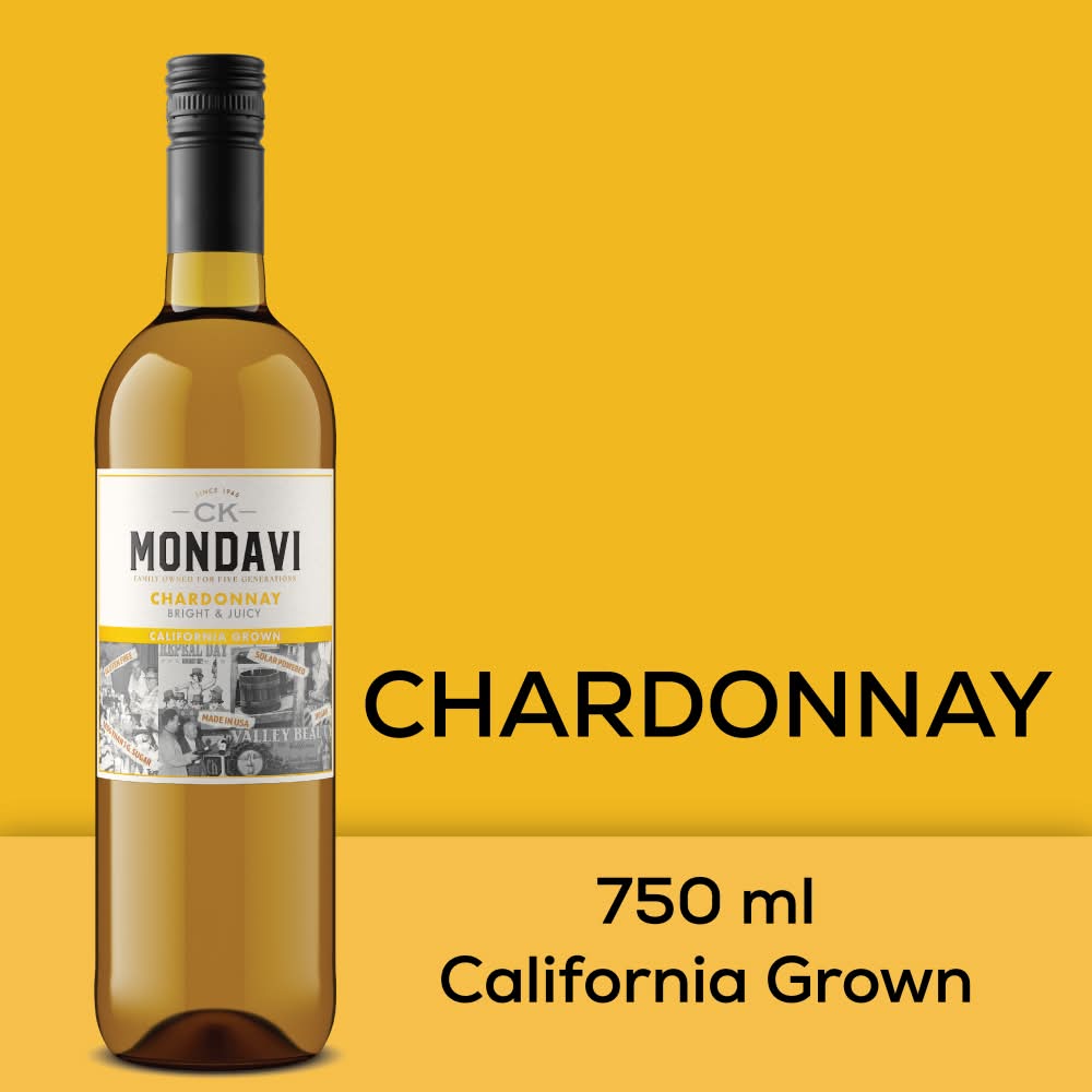 CK Mondavi California Chardonnay White Wine, 2022 (750 ml)