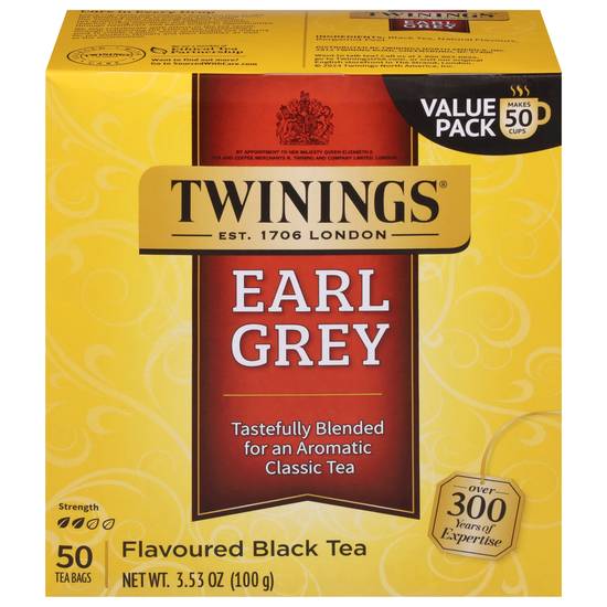 Twinings Earl Grey Black Tea (50 ct, 3.53 oz)