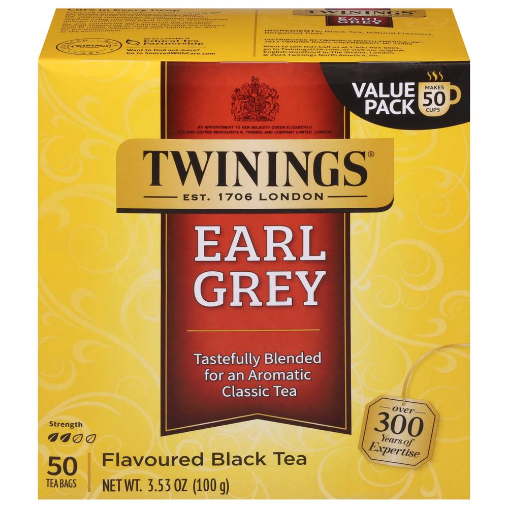 Twinings Earl Grey Black Tea (3.53 oz, 50 ct)