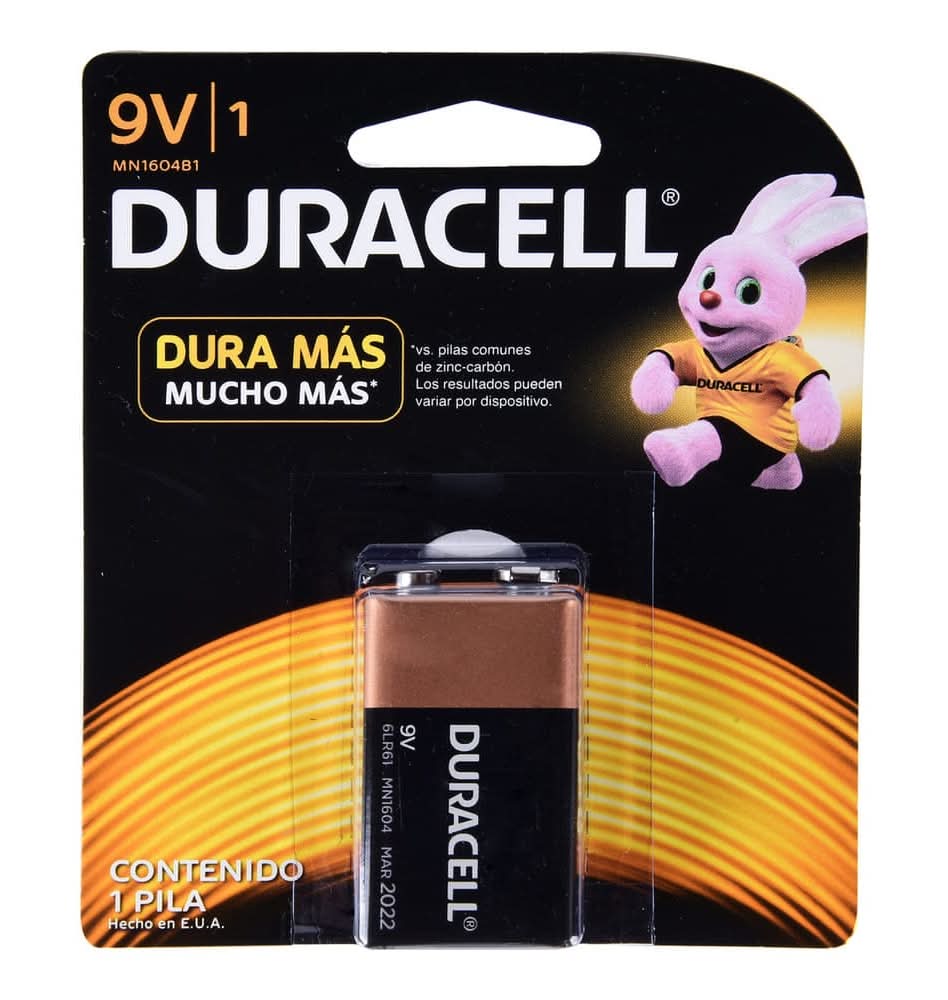 Duracell · Pila alcalina 9 v