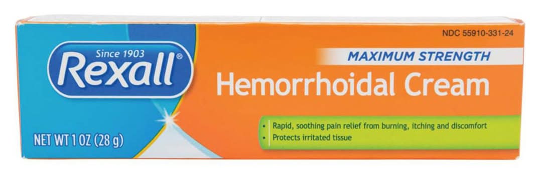 Rexall Maximum Strength Hemorrhoidal Cream 1 Oz