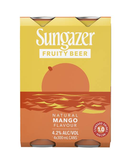 Sungazer Fruity Beer Mango Can 4X300ml