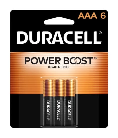 Duracell® Coppertop AAA Alkaline Batteries, Pack Of 6