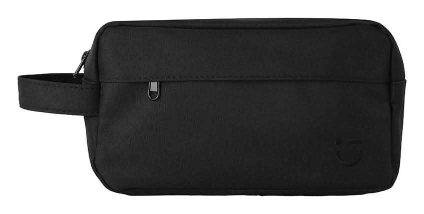 Miniso · Cosmetiquera minimalista textil, 25 x14 cm, negra