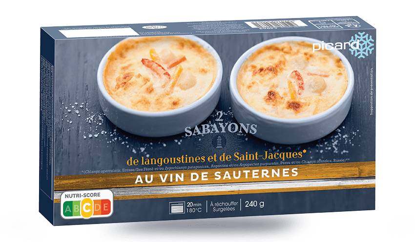 2 sabayons de langoustines et de Saint-Jacques au Sauternes