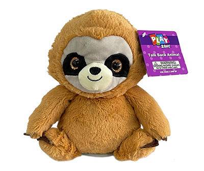 Brown Sloth Talk Back Plush Toy