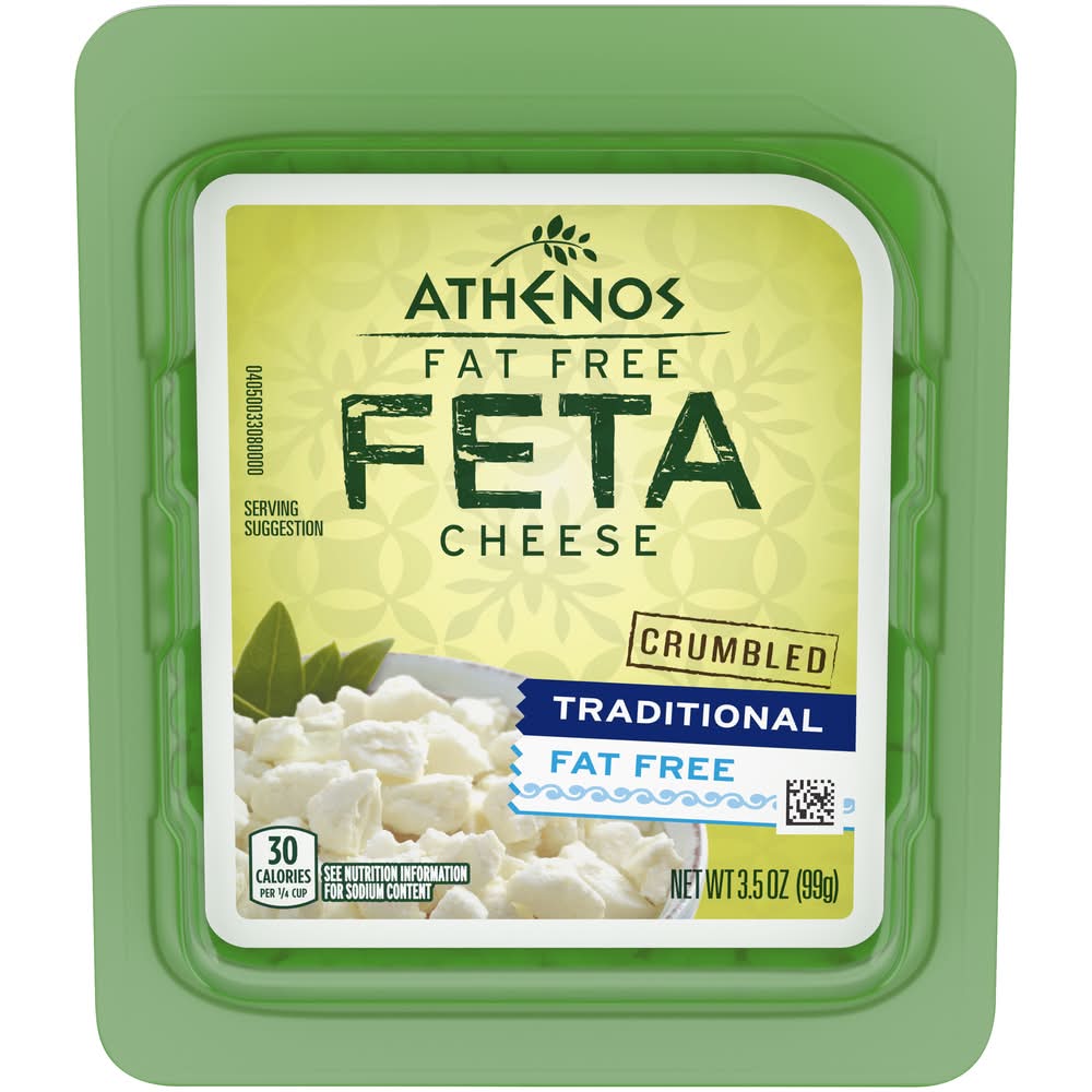 Athenos Traditional Fat Free Feta Cheese Crumbled (3.5 oz)