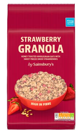 Sainsbury's Strawberry, Granola (1kg)