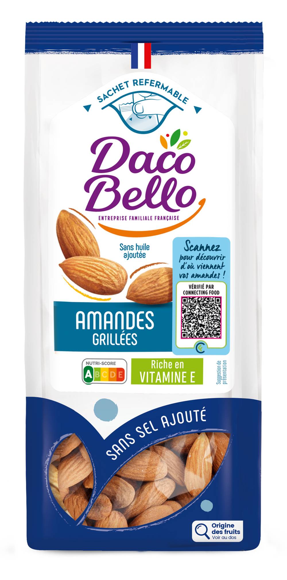 Daco Bello - Amandes grillées sans sel (250g)