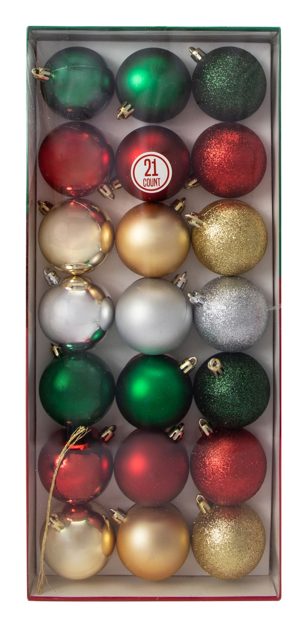 Christmas Balls Ornament 21-Pack Traditional
