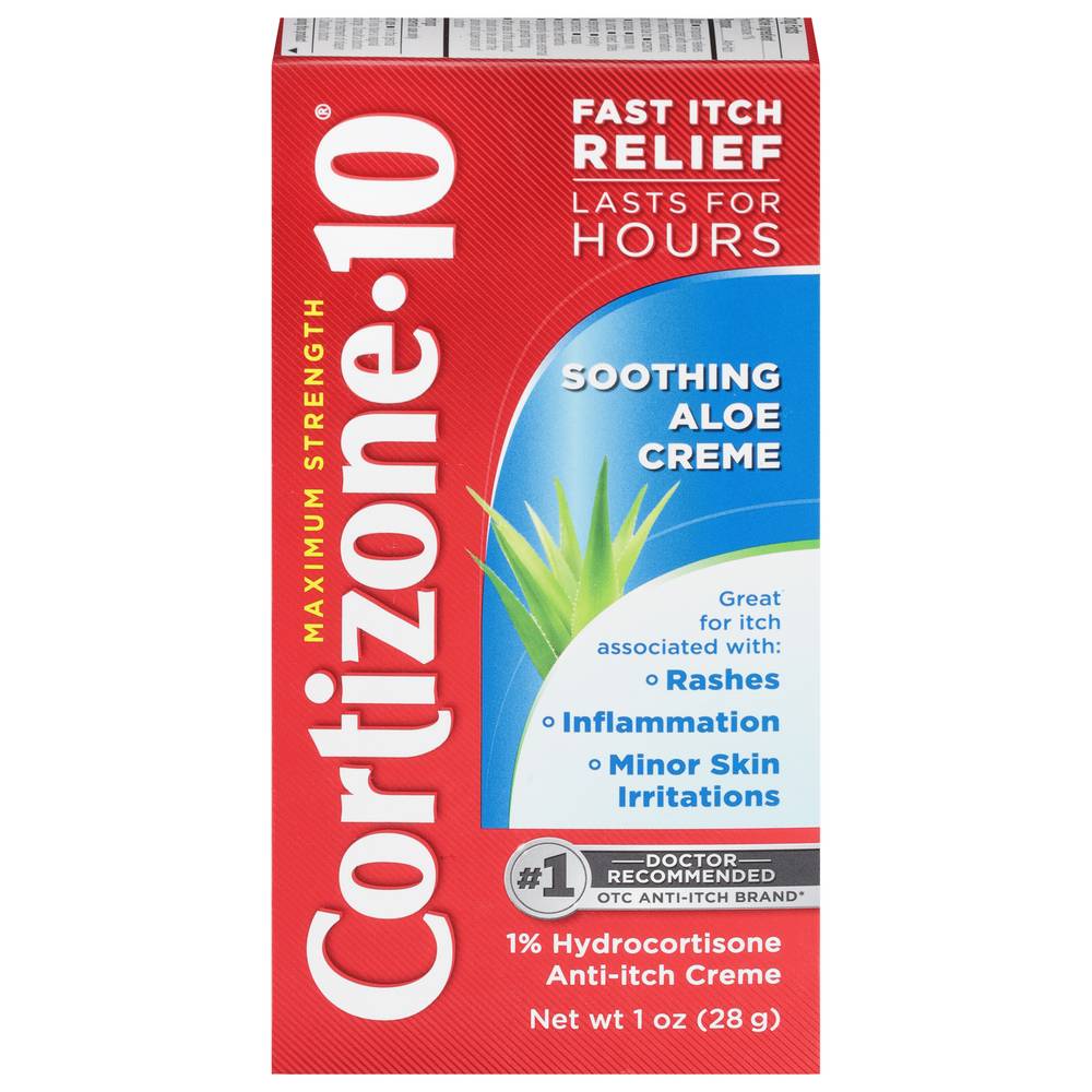 Cortizone-10 Maximum Strength Anti-Itch Soothing Aloe Creme (1 oz)