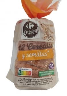 Pan de molde con cereales y semillas Carrefour 675 g.