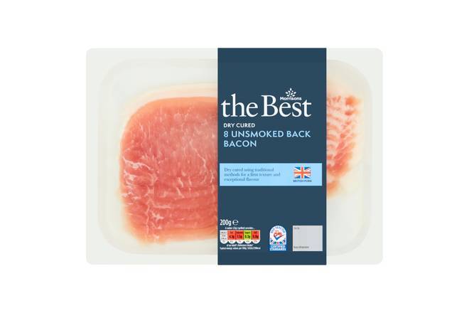 Morrisons Dry Cured Unsmoked Back Bacon 200g