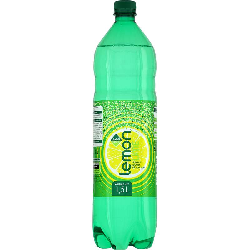 Leader Price - Boisson gazeuse, citron - citron vert (1,5L)