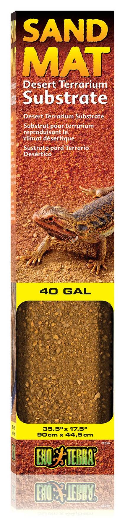 Exo Terra Sand Mat Desert Terrarium Reptile Substrate, 35.5" x 17.5"