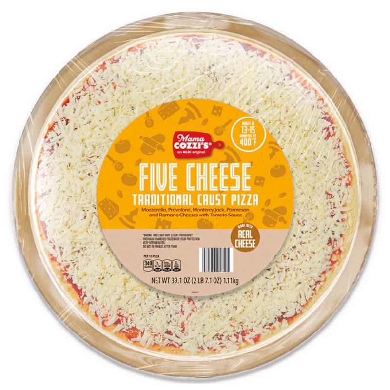 Mama Cozzi’s Take & Bake Traditional Crust Pizza, Five Cheese, 16 in (41.59 oz)