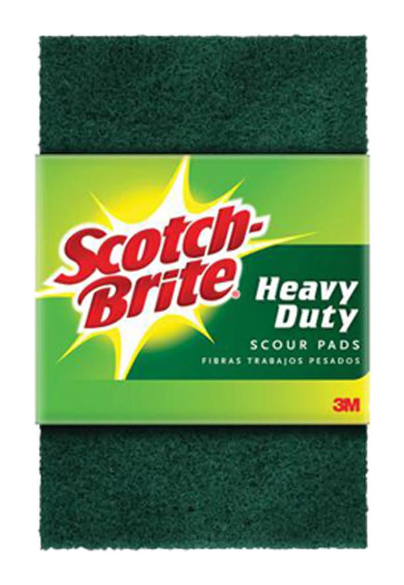 Scotch-Brite Heavy Duty Scour Pads, 6.0x3.8 in, Green (4 ct)