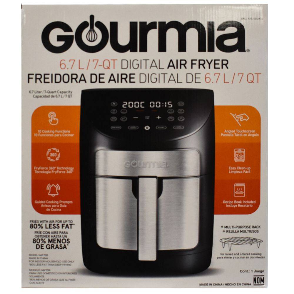 Gourmia freidora de aire digital (caja 1 pieza)
