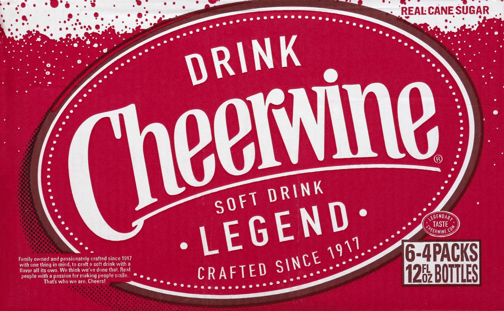 Cheerwine Real Cane Sugar Soft Drink (24 x 12 fl oz)