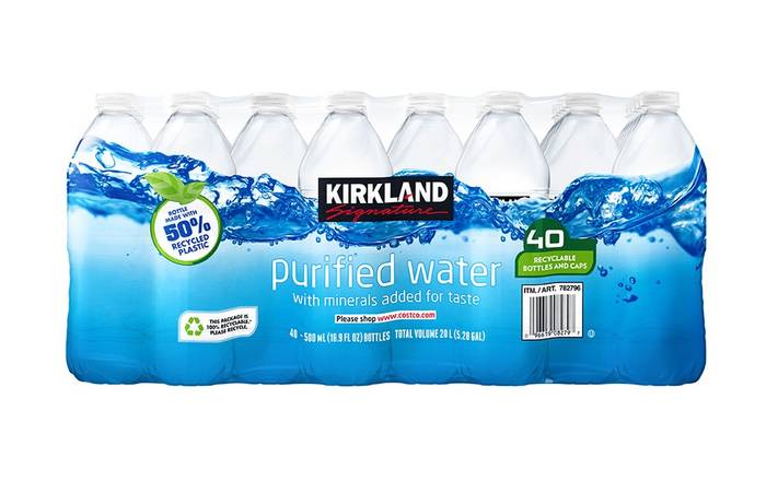Kirkland Signature Purified Water (40 ct, 16.9 fl oz)
