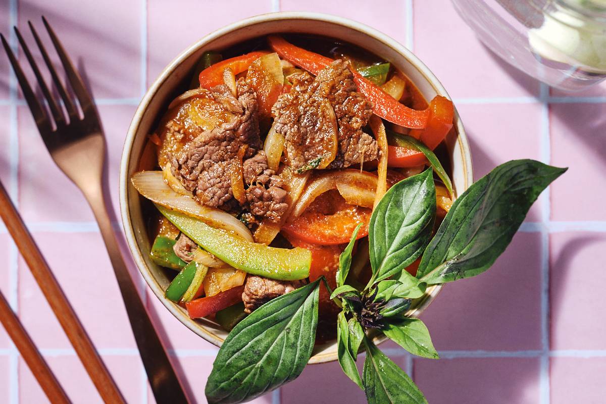 🥩Sauté Basilic Boeuf - servi avec du riz🥩