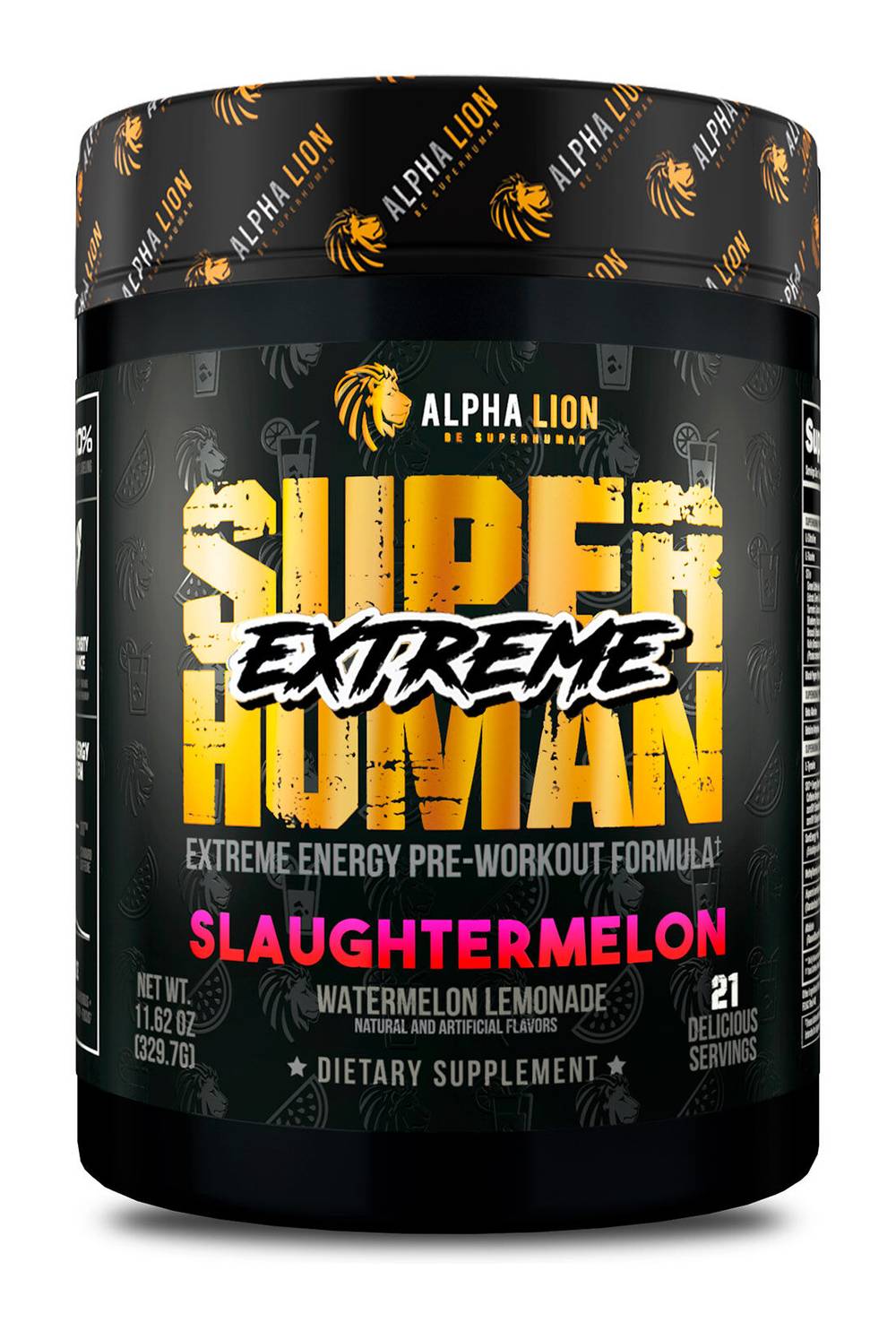 Alpha Lion Superhuman Extreme Pre Workout, Watermelon-Lemonade (11.62 oz)
