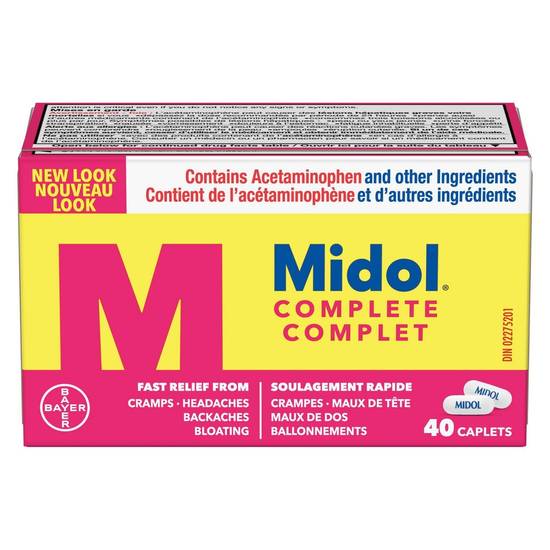 Midol Complete Analgesic Fast Relief Caplets (40 units)