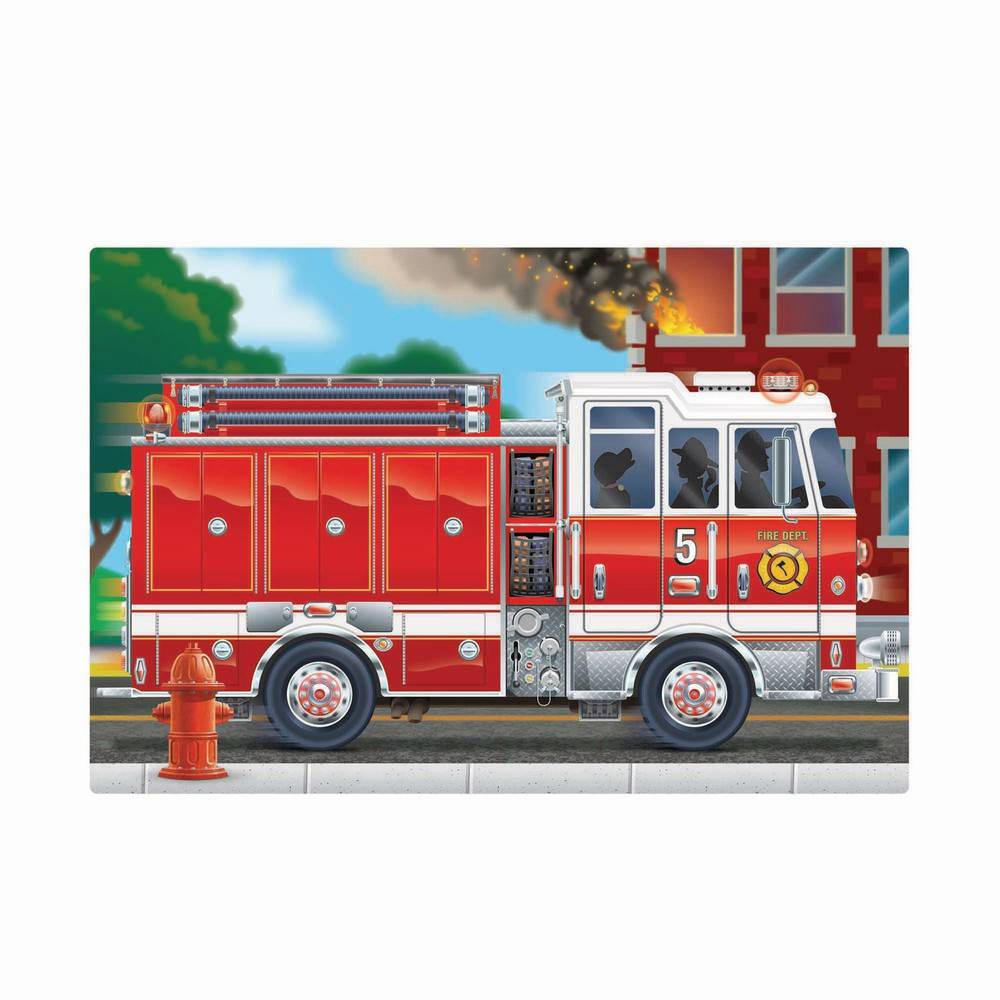 Melissa & Doug Fire Truck Giant Cardboard Floor Puzzle Delivery Near Me