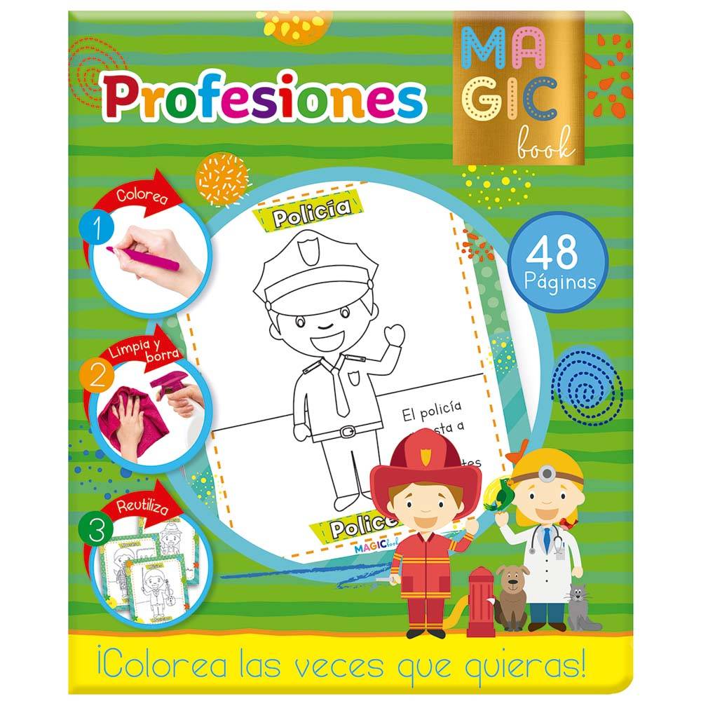 Magic book: profesiones (1 pieza, pasta dura)