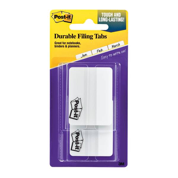 Post-It White Durable Filing Tabs Notes