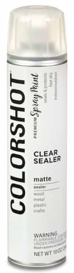 COLORSHOT Smooth Matte Finish Spray Paint, 8.75", Clear Sealer Matte (10 oz)
