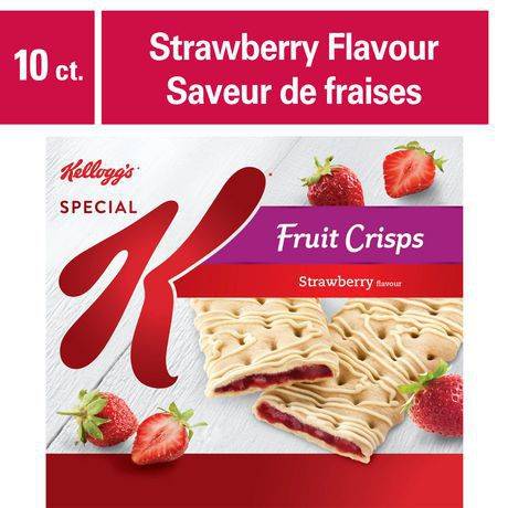 Special k barres croquantes aux fruits aux saveurs de fraises (125 g, 10 unités) - fruit crisps strawberry flavour (10 units)