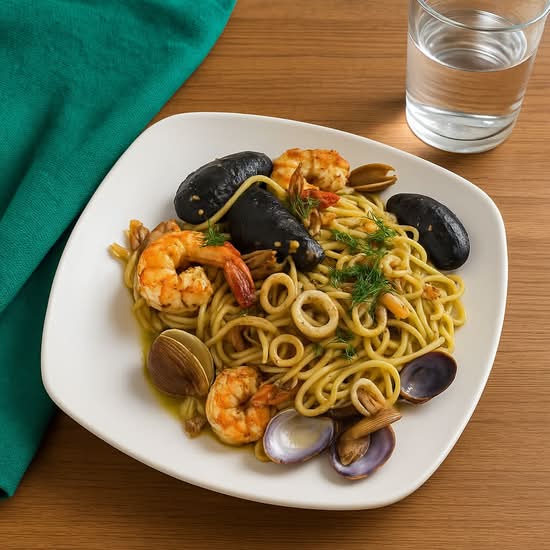 Seafood Pesto Pasta