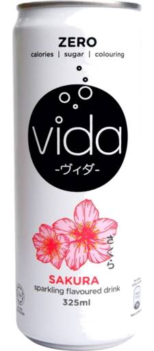 Vida Sparkling Water, Sakura (325mL)