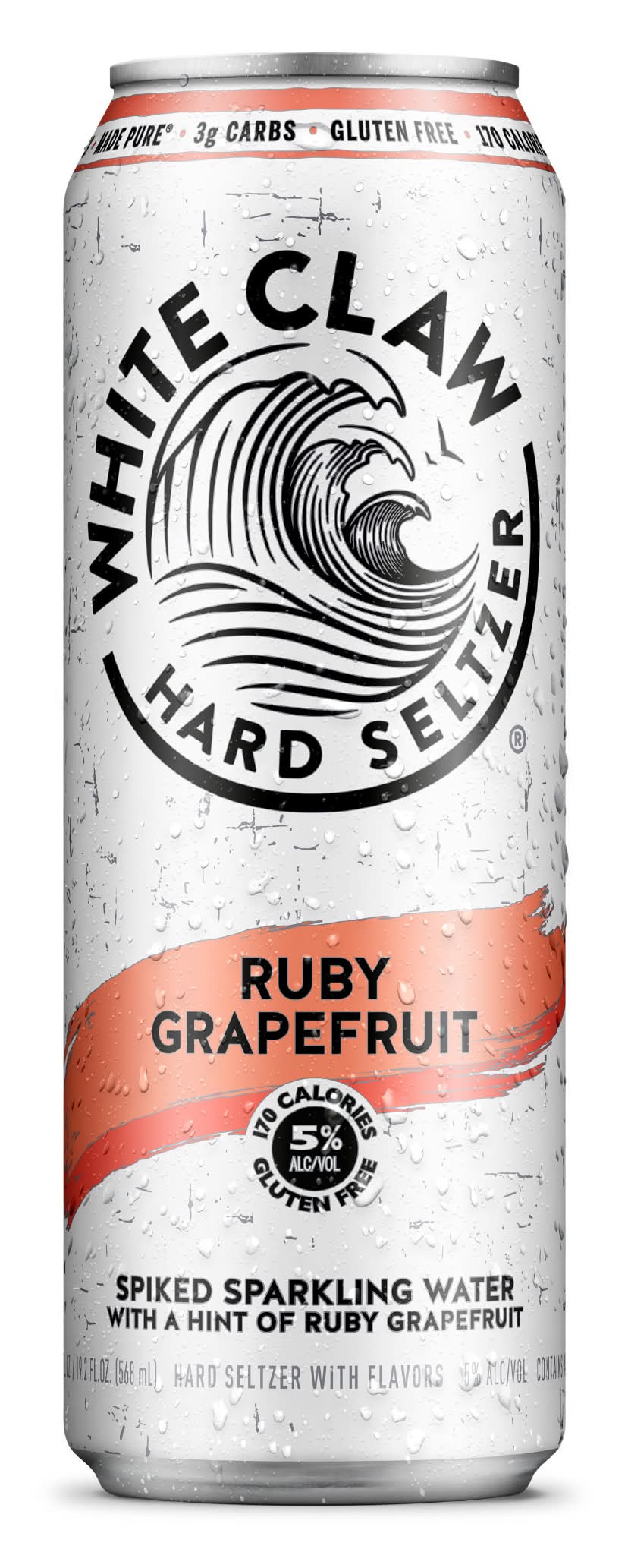 White Claw Spiked Sparkling Hard Seltzer, Ruby Grapefruit (19.2 fl oz)