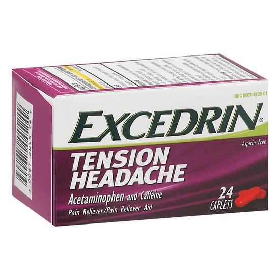 Excedrin Tension Headache Pain Reliever/Pain Reliever Aid,(24 Ct)