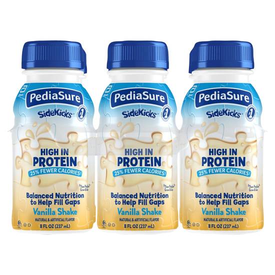 Pediasure Sidekicks High Protein Vanilla Nutritional Shake (6 ct, 8 fl oz)