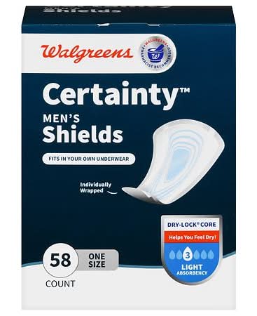 Walgreens Certainty Incontinence Shields For Men Moderate Absorbency