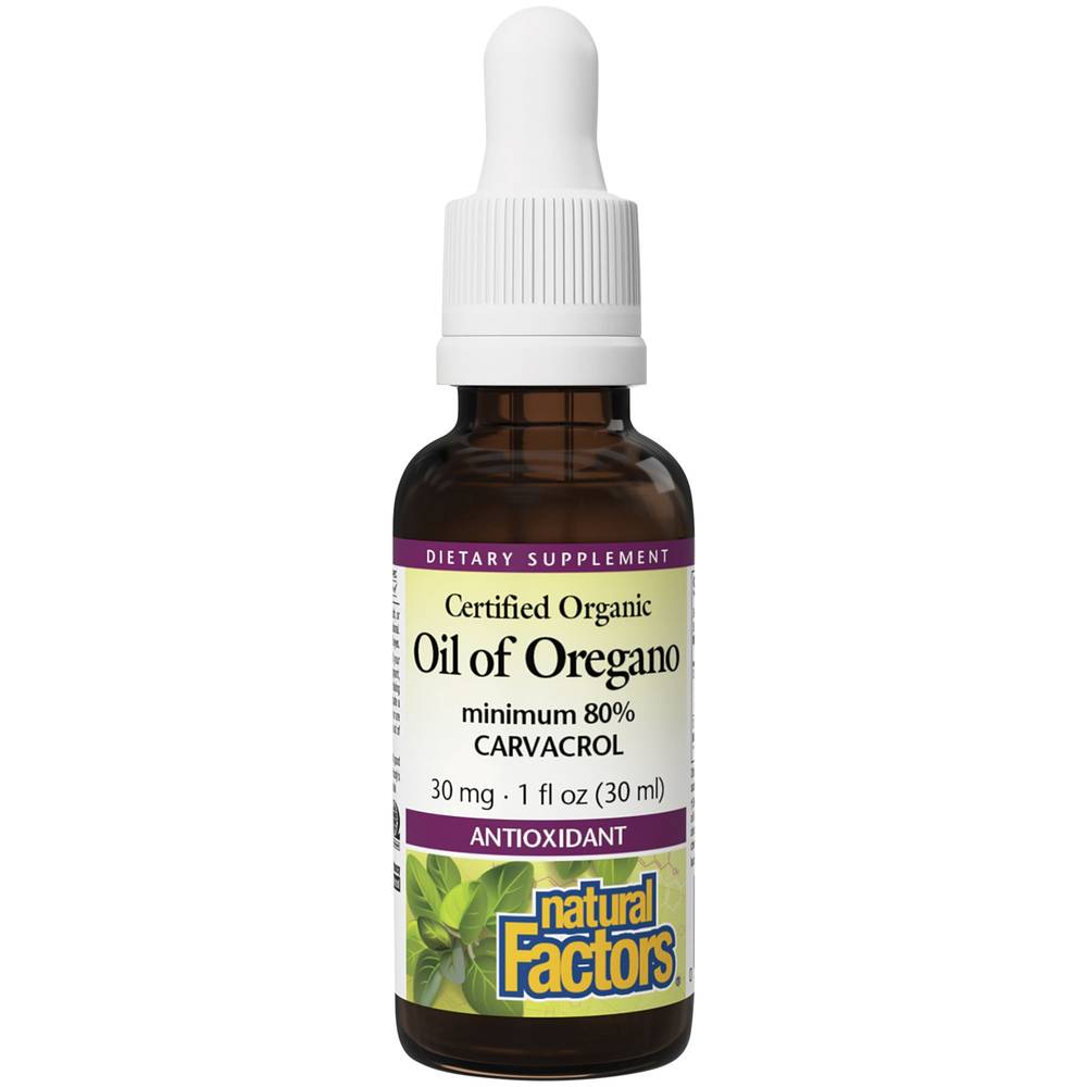 Natural Factors Organic Oil Of Oregano With Extra Virgin Olive Oil (1 fl oz)