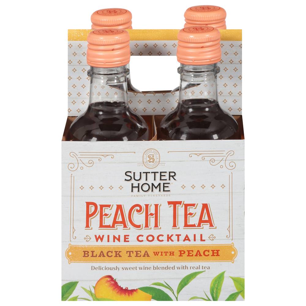 Sutter Home Peach Tea Wine Cocktail (4 x 187 ml)