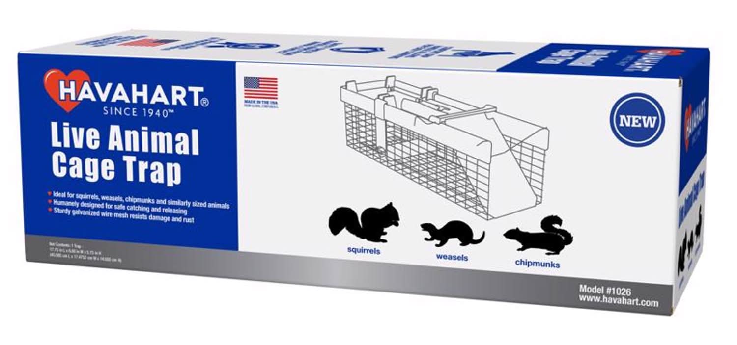 Havahart Small Live Catch Cage Trap For Chipmunks/Squirrels/Weasels 1 Pk