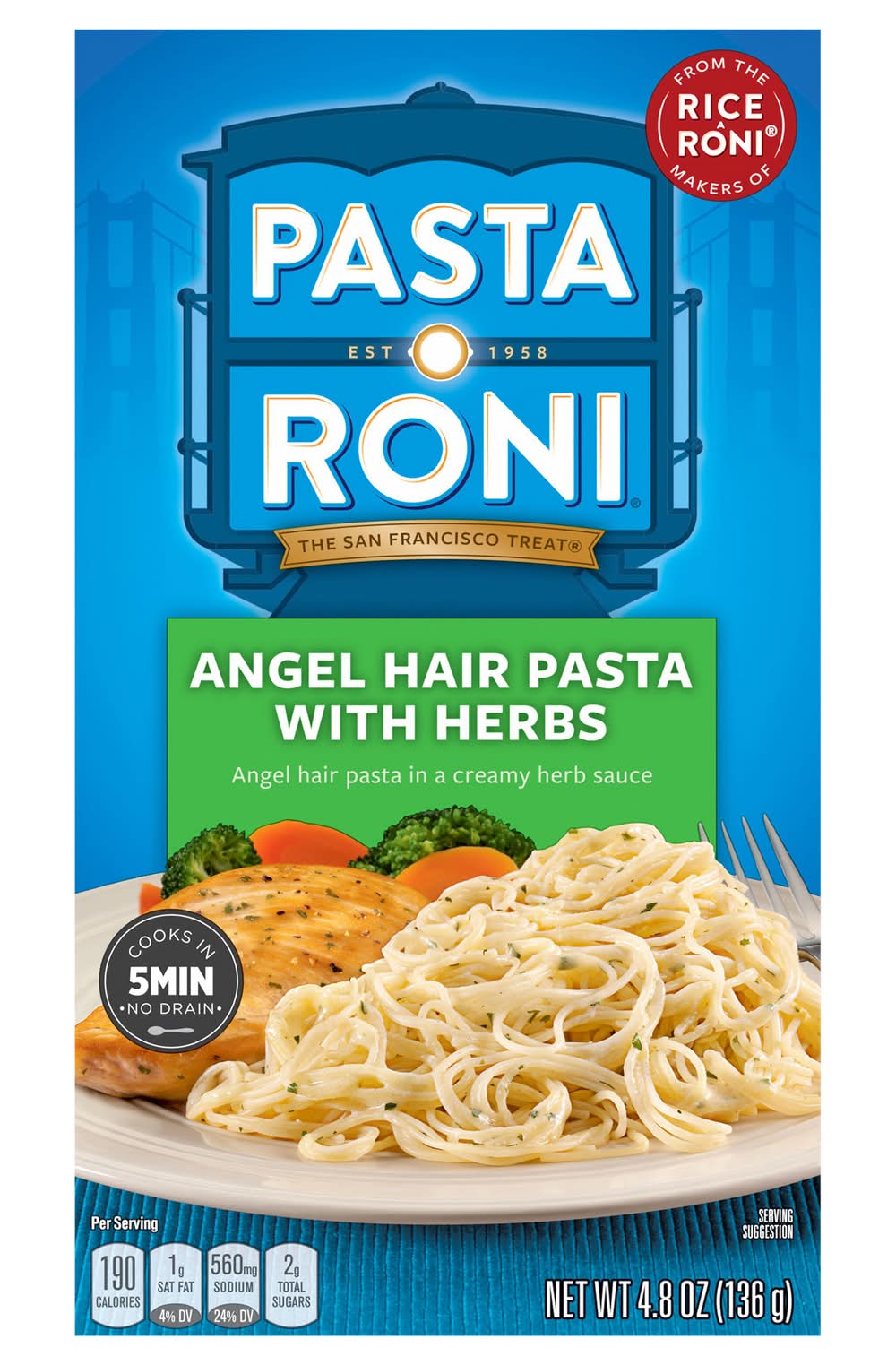 Pasta Roni Angel Hair Pasta, Creamy Herb Sauce (4.8 oz)