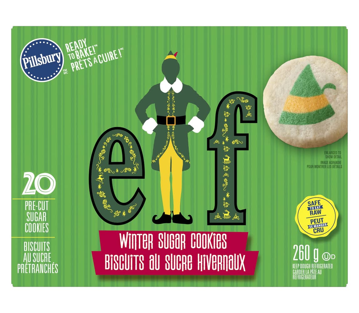 Pillsbury Elf Buddy Pre-Cut Cookie (260 g, 20 ct)