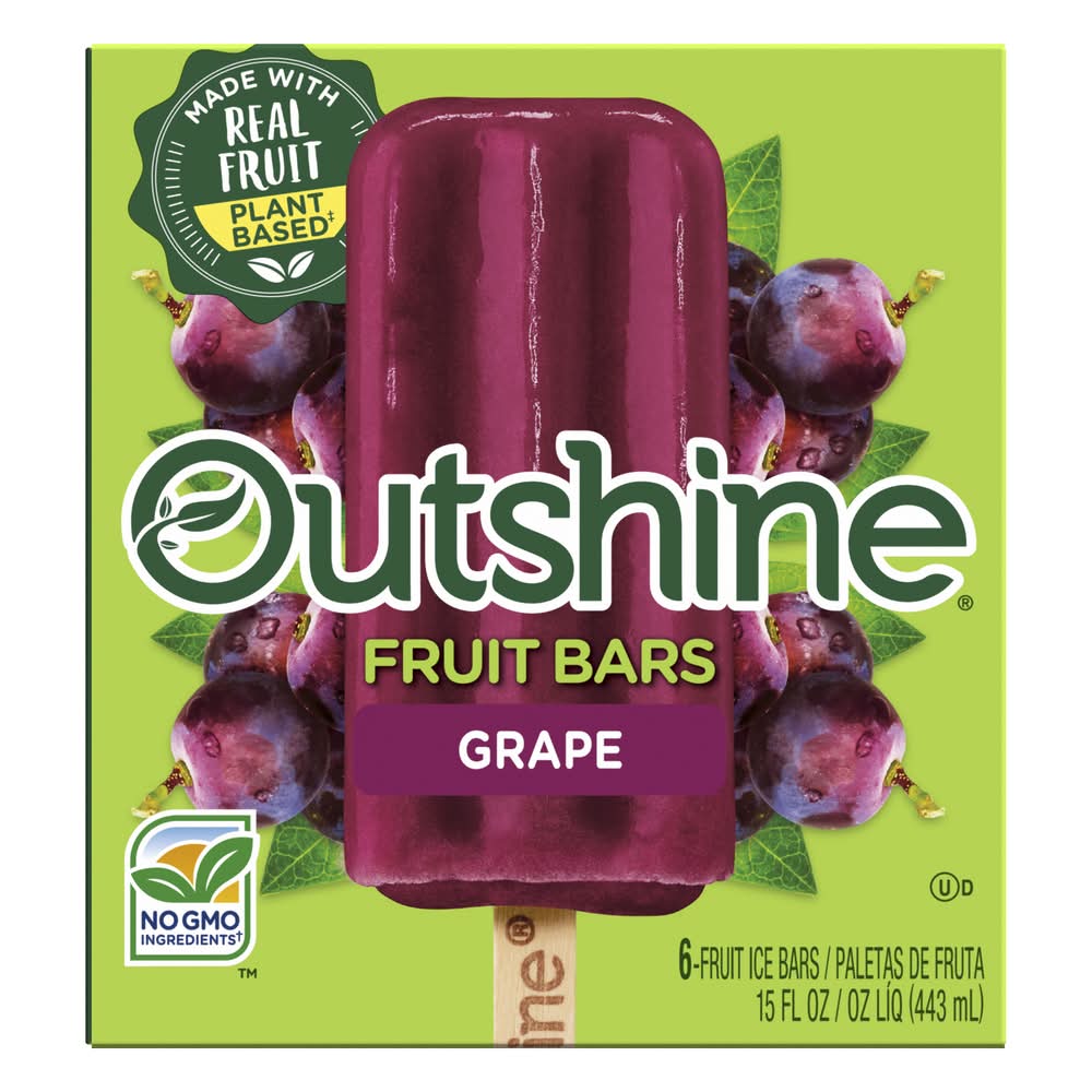Outshine Fruit Ice Bars, Grape (15 fl oz, 6 ct)